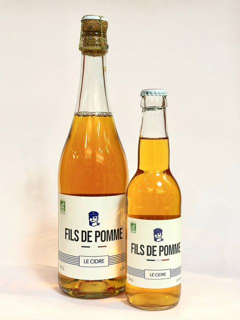 Cidre Fils de Pomme Brut Bio Le Sauvage - 75cl - les verres complices - 