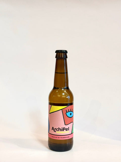 Kombuchas Archipel feuilles de Framboisier - 33cl - les verres complices - 