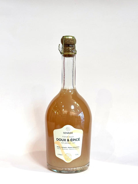 Sovage Doux et Epicé Pêche - Romarin - Piment d’Espelette - 0,75l - les verres complices - 