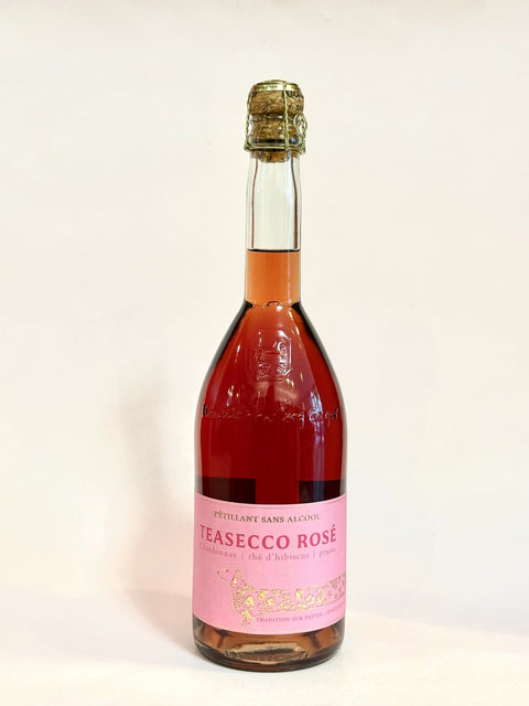 Teasecco Rosé effervescent - Chardonnay, thé d'hibiscus, prune - 0,75L - les verres complices -